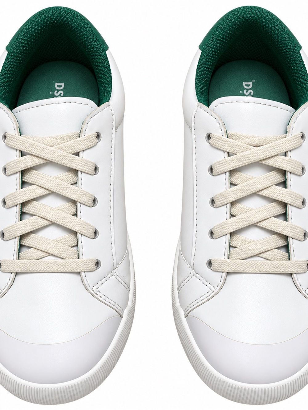 Dr. Scholl's White Sneakers with Green Lining